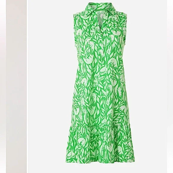 Lilly Pulitzer Riegan Fauna Green ~Tulip to Tango Dress Med. NWT - Picture 5 of 11